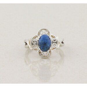 Sterling Silver Lapis Lazuli Ring Size 6 1/4
